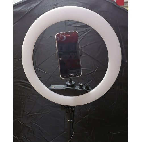 Ring Light 14 inches With 3 Phone Clips and Stand 