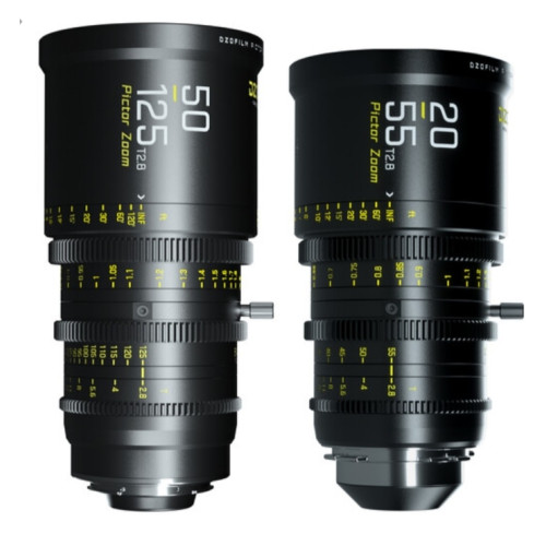 DZOFilm Pictor 20-55mm and 50-125mm T2. 8 Super35 Zoom Lens Bundle (PL Mount and EF Mount, Black)