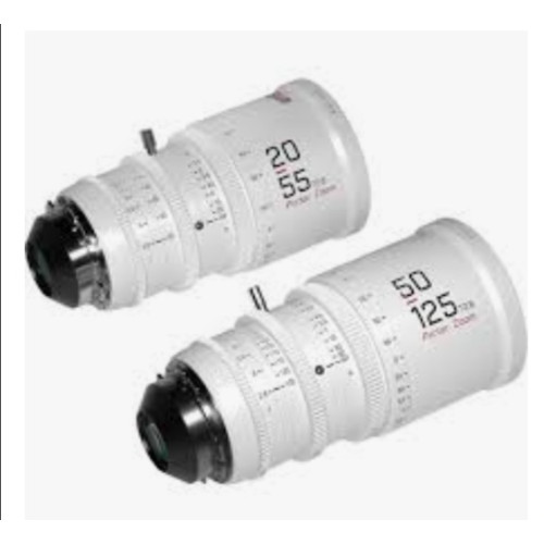 DZOFilm Pictor 20-55mm and 50-125mm T2. 8 Super35 Zoom Lens Bundle (PL Mount and EF Mount, White) )