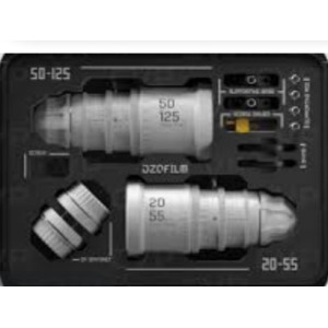 DZOFilm Pictor 20-55mm and 50-125mm T2. 8 Super35 Zoom Lens Bundle (PL Mount and EF Mount, White) )